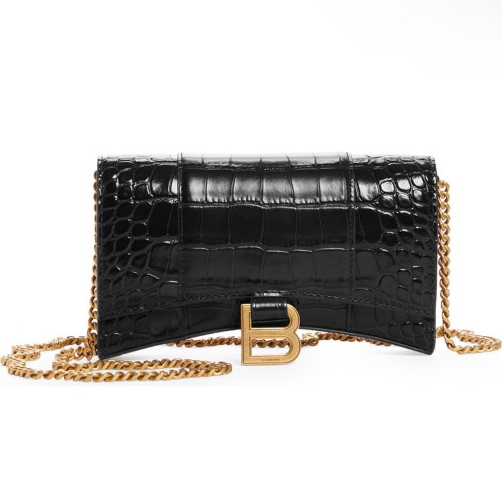 Balenciaga Leather Wallet on a chain New with tags